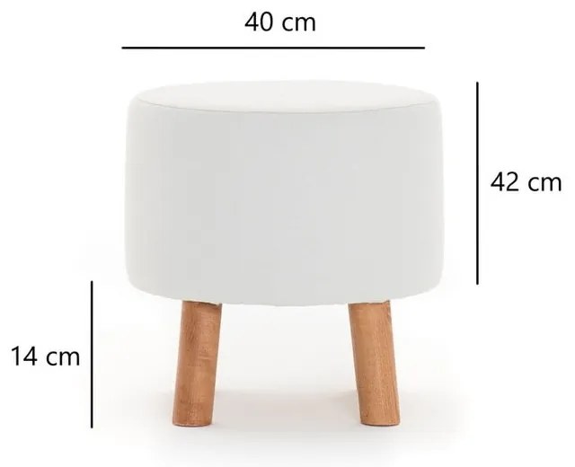 Fehér puff Silindir – Balcab Home