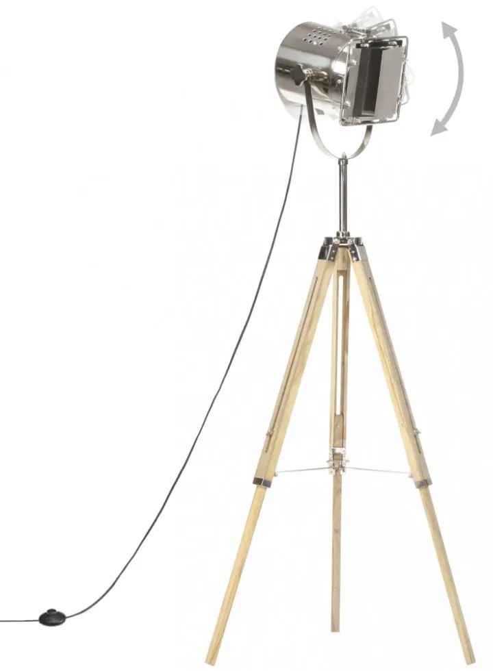 háromlábú tömör mangófa állólámpa 140 cm
