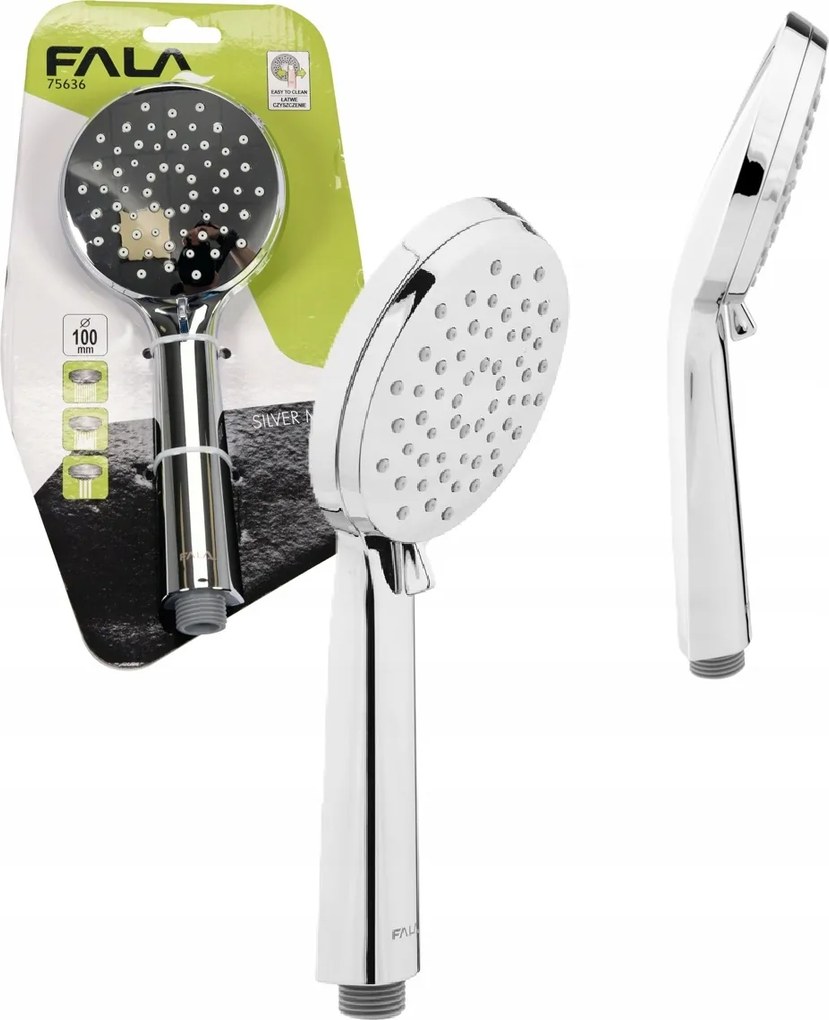 Zuhanyfej 3 Funkciós Silver Chrome Fala 75636