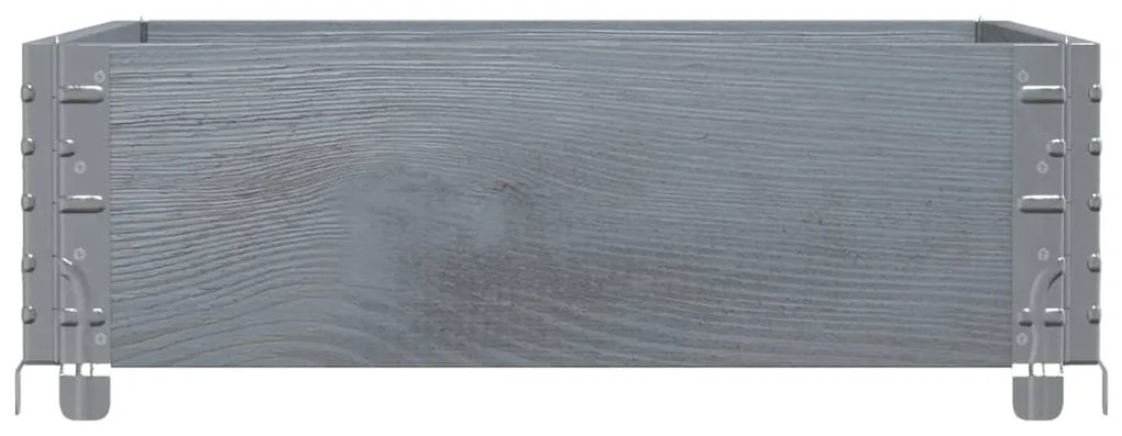 szürke tömör fenyőfa kerti növénytartó 80 x 60 cm