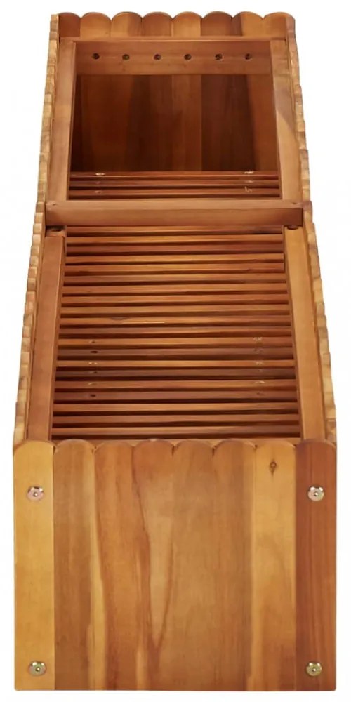tömör akácfa kerti magaságyás 150 x 30 x 25 cm