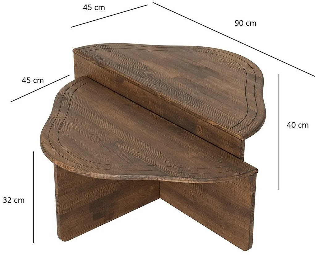 Altopiano Walnut dohányzóasztal