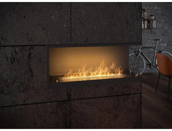 InFire - Sarok BIO kandalló 110x45 cm 3kW fekete