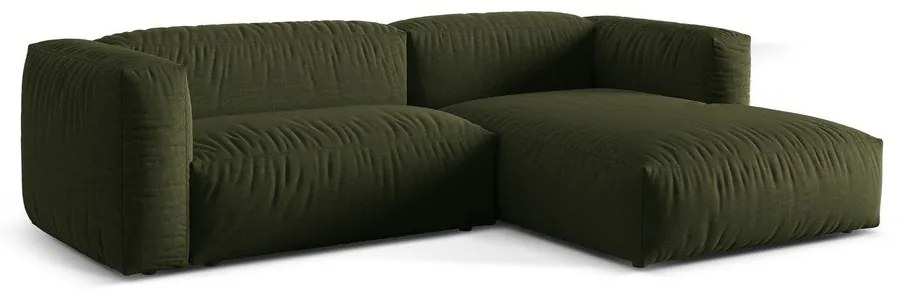 Zöld moduláris sarokkanapé (jobb oldali) Martina – Micadoni Home