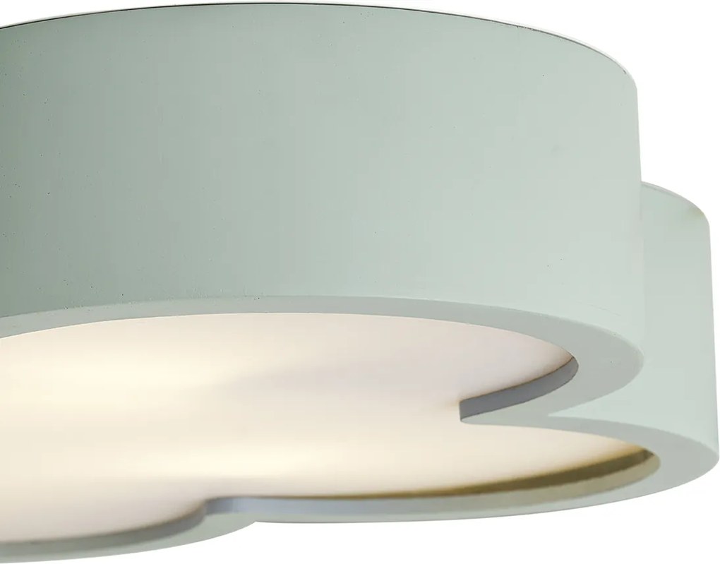 Gyerekszoba mennyezeti lámpa zöld-fehér - Lucille