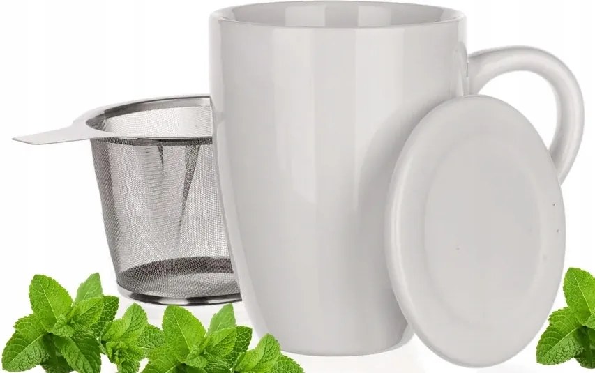 Kerámia bögre Szűrővel 350ml Tea Gyógynövények Italok Ajándék