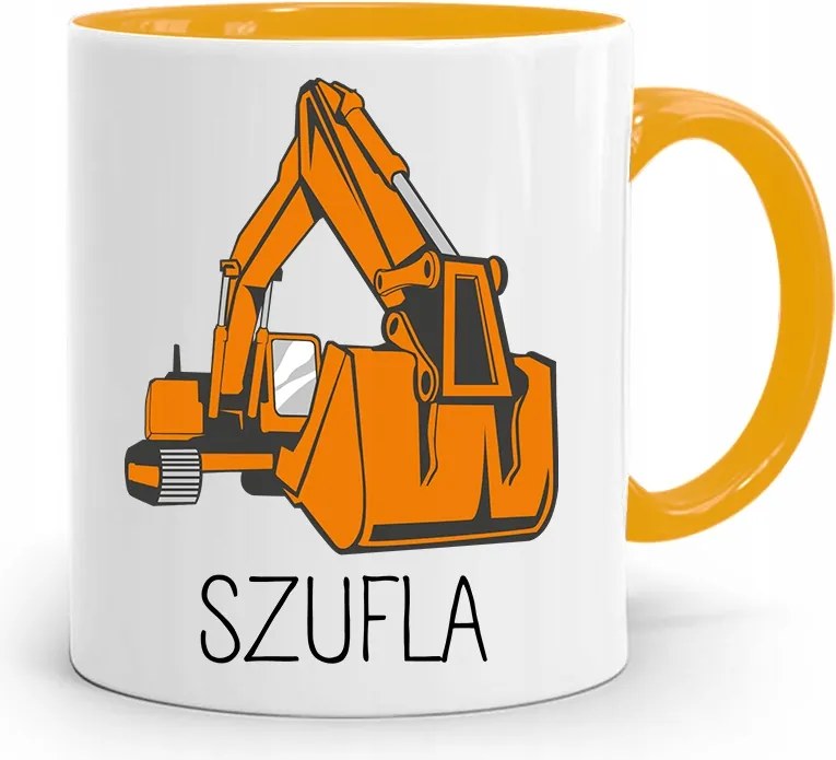 Sárga Építőipari Bögre Barkácsoló Ajándék fényképes nyomtatással