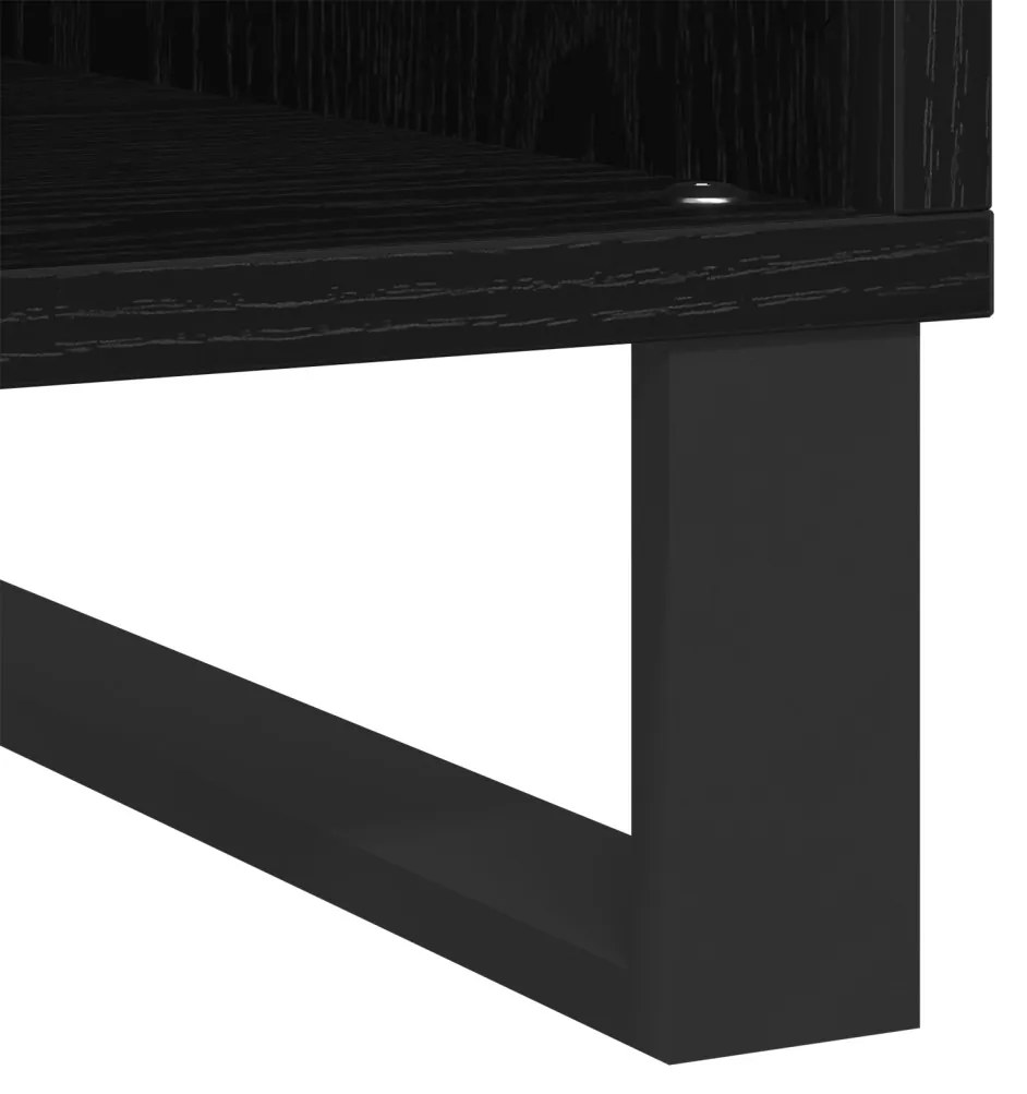 Rekordszekrény Fekete tölgy 84.5x38x90 cm Mérnöki faforgács