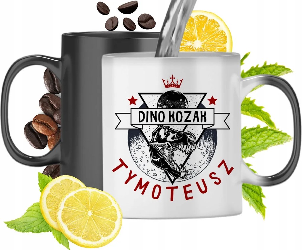 Mágikus bögre Timóteusnak Fekete matt nyomott mintával 330ml