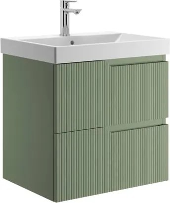 Jika Cubito Style mosdószekrény mosdó nélkül rendszerező a felső fiókok része 54,5x56,5x45,4 cm mentazöld H40J4404023541