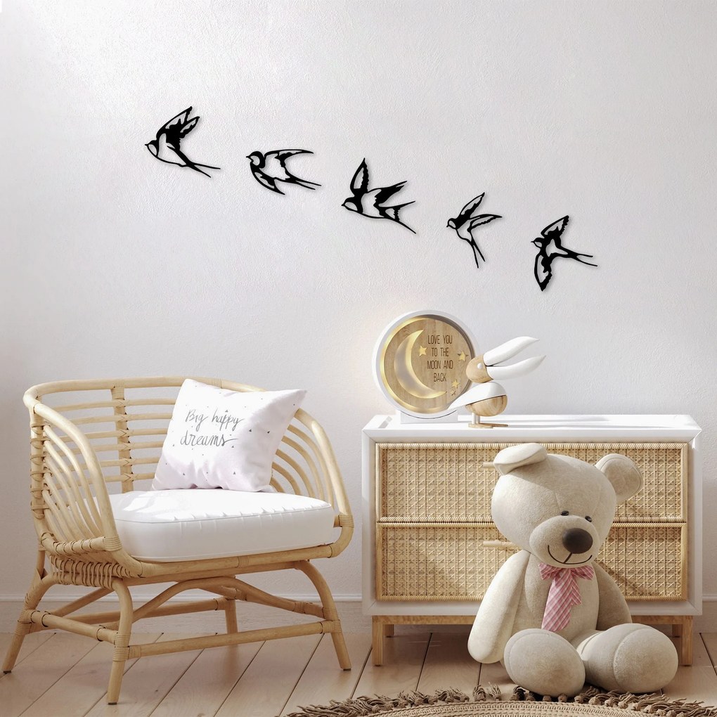 Fém fali dekoráció, Swallows - 303