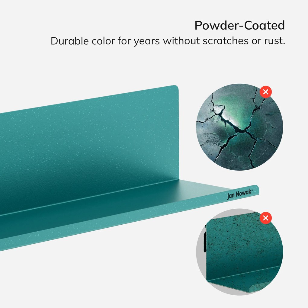 Fali polc JOANNE 400 mm, Modern: tengerszínű