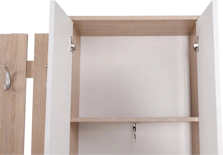 Akasztós szekrény, sonoma tölgy/fehér, ASTER