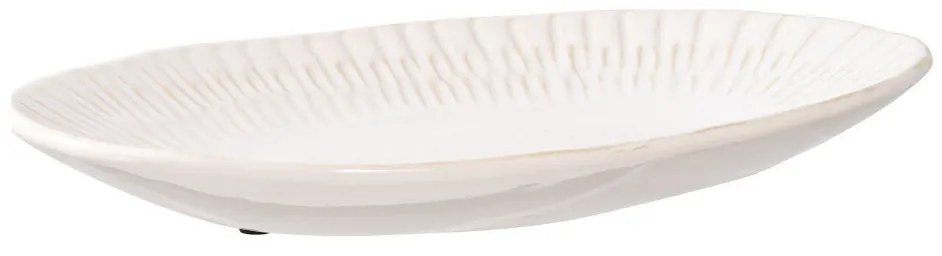 Kerámia tál, fehér, 30,5x20,3x3,8 cm