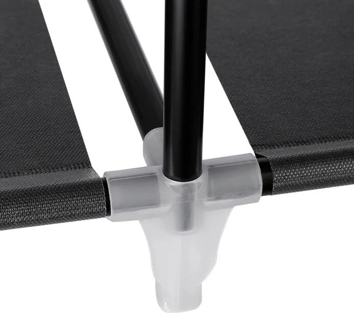 Věšák 150x45x175cm, kov, černá, AST-E1012 BK