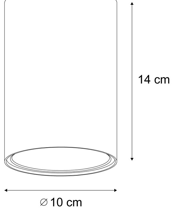 4 darabos modern bézs színű, felületre szerelhető spotlámpa készlet GU10 50mm kerek - Deep