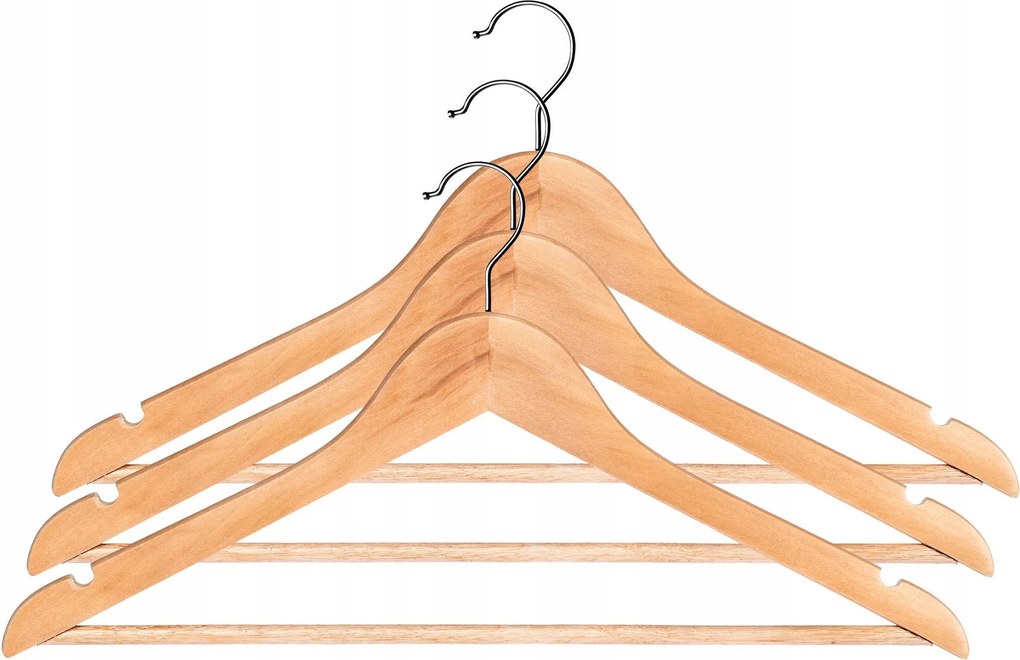 Ruhaakasztó Kabátok Fa Akasztók Ruhatár Szekrények 3db