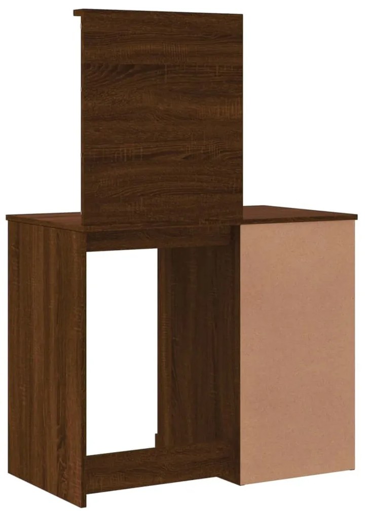 világosbarna tölgy fésülködőasztal LED-lámpákkal 90x42x132,5 cm