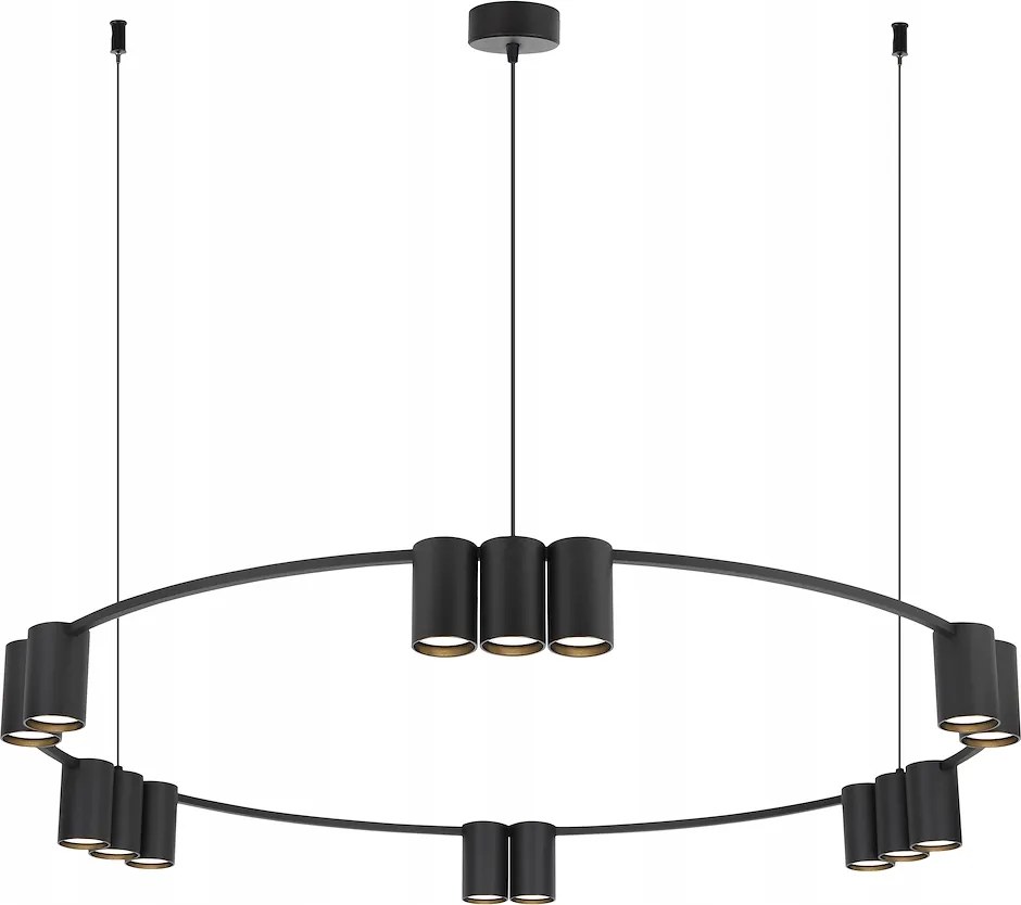 Függőlámpa (kerék) Genesis Fekete 15xGU10