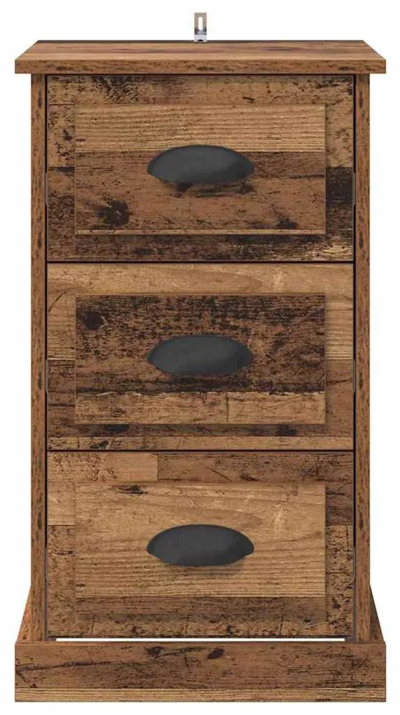 Éjjeliszekrény fiókkal Öreg fa 39 x 39 x 67,5 cm Faanyag