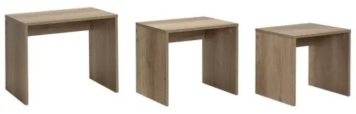 KÉSZLET 3x Kávésasztal barna