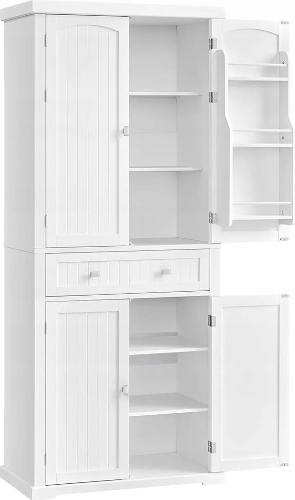 Konyhaszekrény fehér, tálalószekrény fehér Vasagle BBC561W02-2