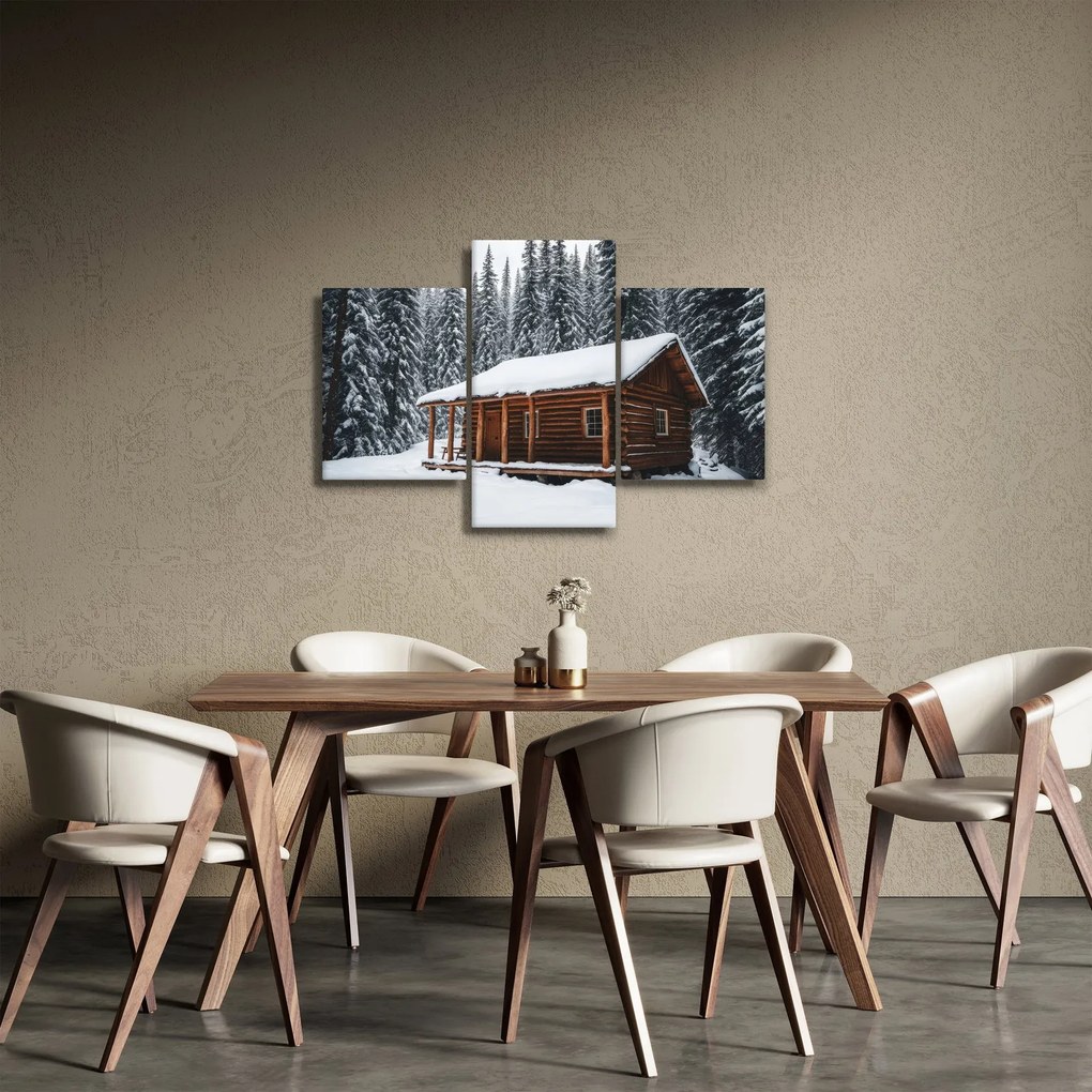 Kép - Hóval borított kunyhó (90x60 cm)