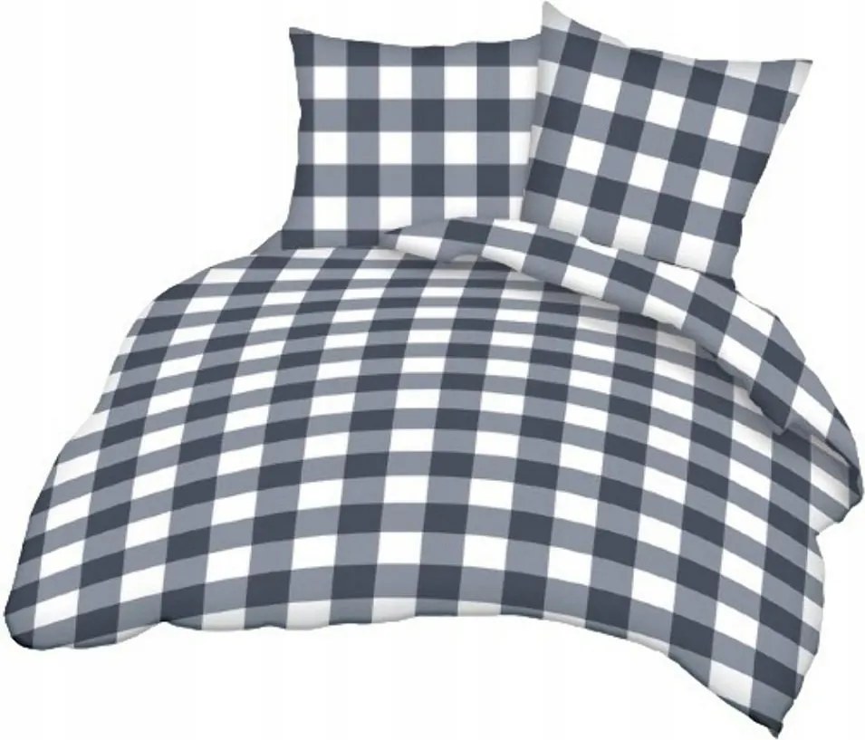 Fakéreg párnahuzat 50x60 sötétkék fehér kockás kéreg