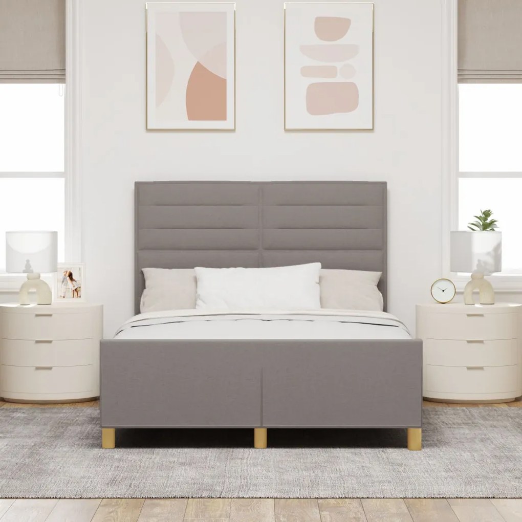 Ágykeret Taupe színben, 140x200 cm Vászon