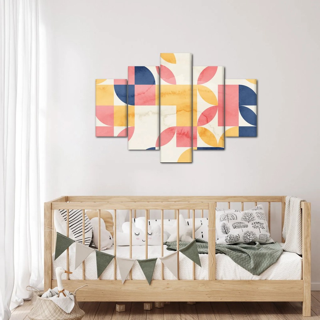 Kép - Absztrakció retro mintákkal (150x105 cm)