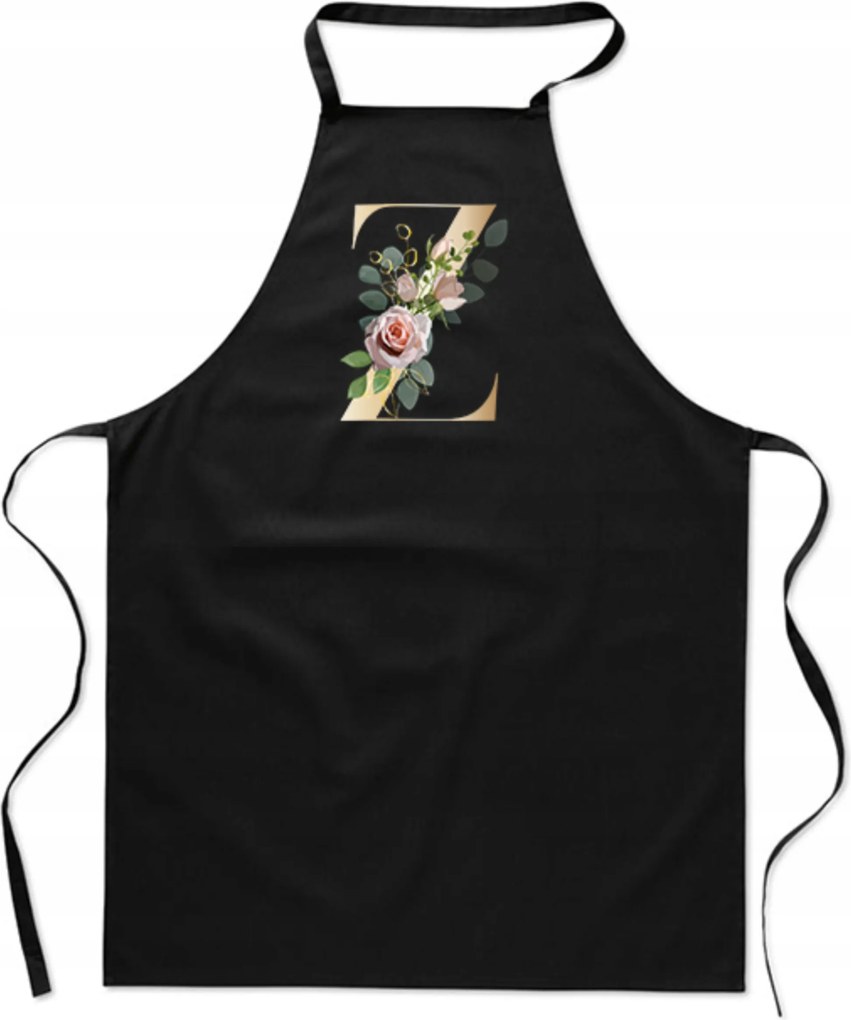 Konyhai Kötény fekete Betű Zsuzsa névvel Genzie FA_331_cz