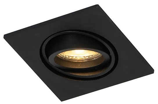 6 darabos modern, állítható, fekete süllyesztett spotlámpa készlet - Club