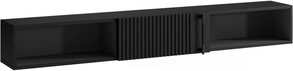 RAFTT fali polc ajtóval 150 cm, fekete