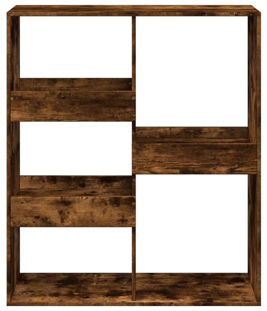 füstös tölgy színű szerelt fa térelválasztó 100 x 33 x 115 cm