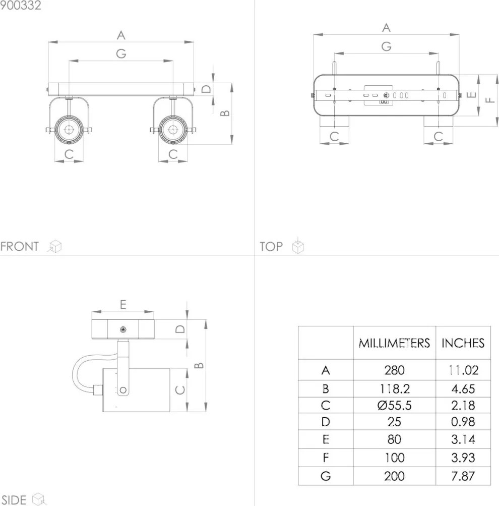Eglo SOREGO 900332 Spotlámpa 2x3W/GU10 IP20
