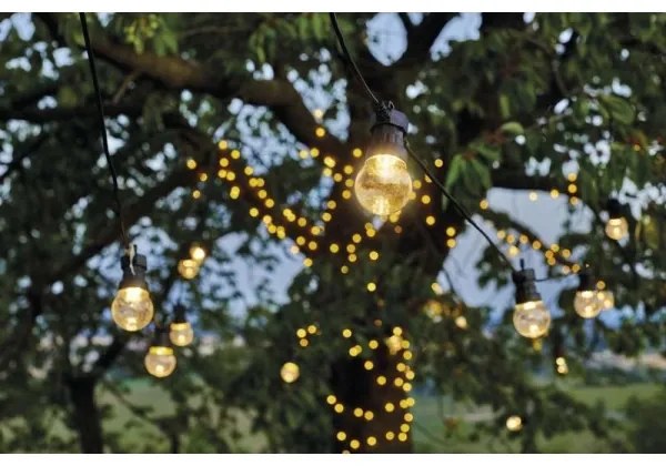 LED Kültéri dekorációs lánc 10xLED/10m IP44 átlátszó