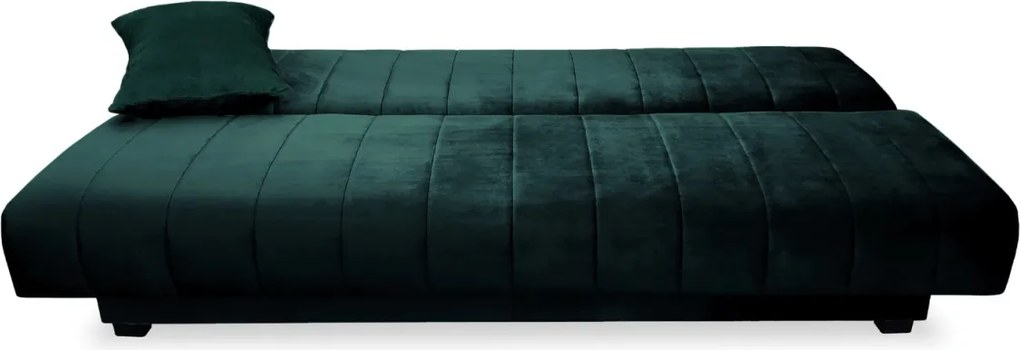 Ágyazható kanapé zöld színben, velúr kárpittal SIGMA