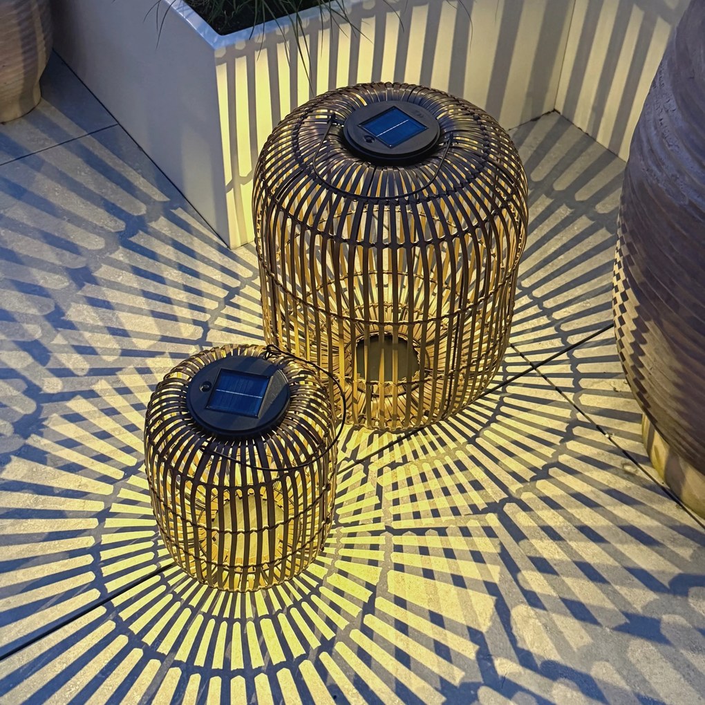 Napelemes Kerti Lámpa Led Lampion Napelemes Ratan Lámpa IP44