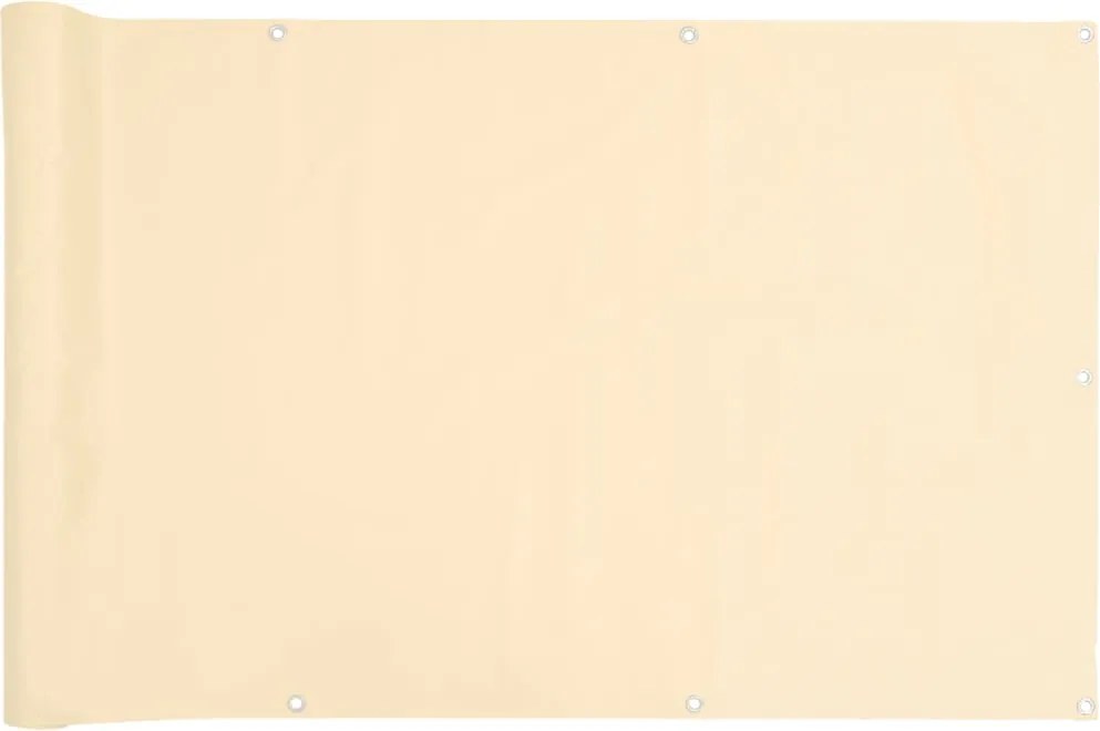 vidaXL krémszínű PVC belátás elleni erkélyparaván 500x120 cm
