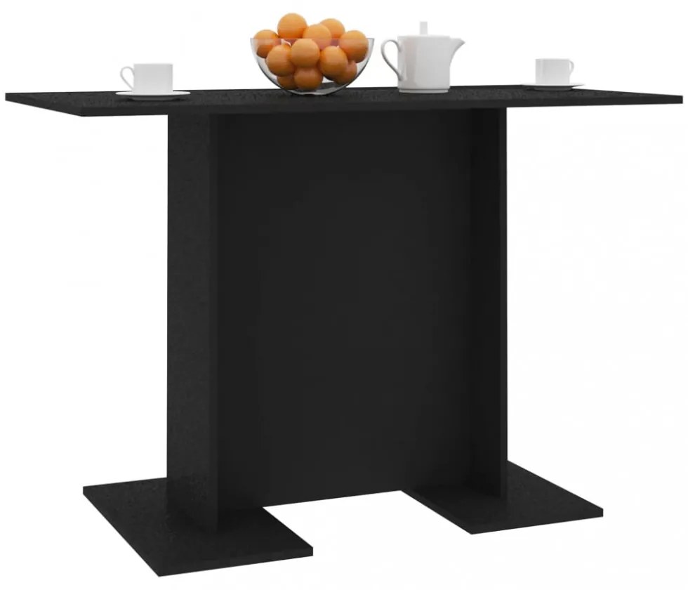 fekete szerelt fa étkezőasztal 110 x 60 x 75 cm