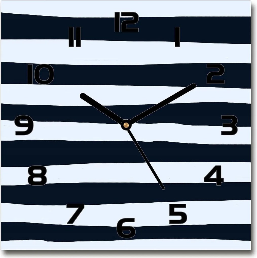 Modern lógó üveg óra csíkos háttér 30x30