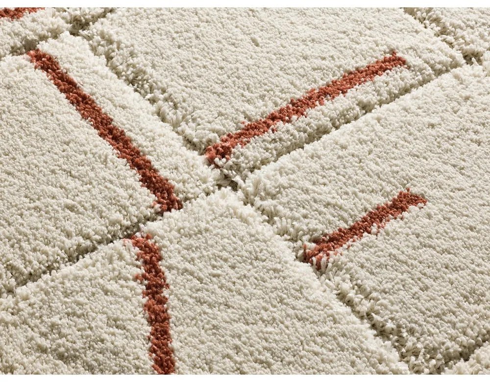Téglavörös-krémszínű szőnyeg 80x150 cm Brenda – Universal