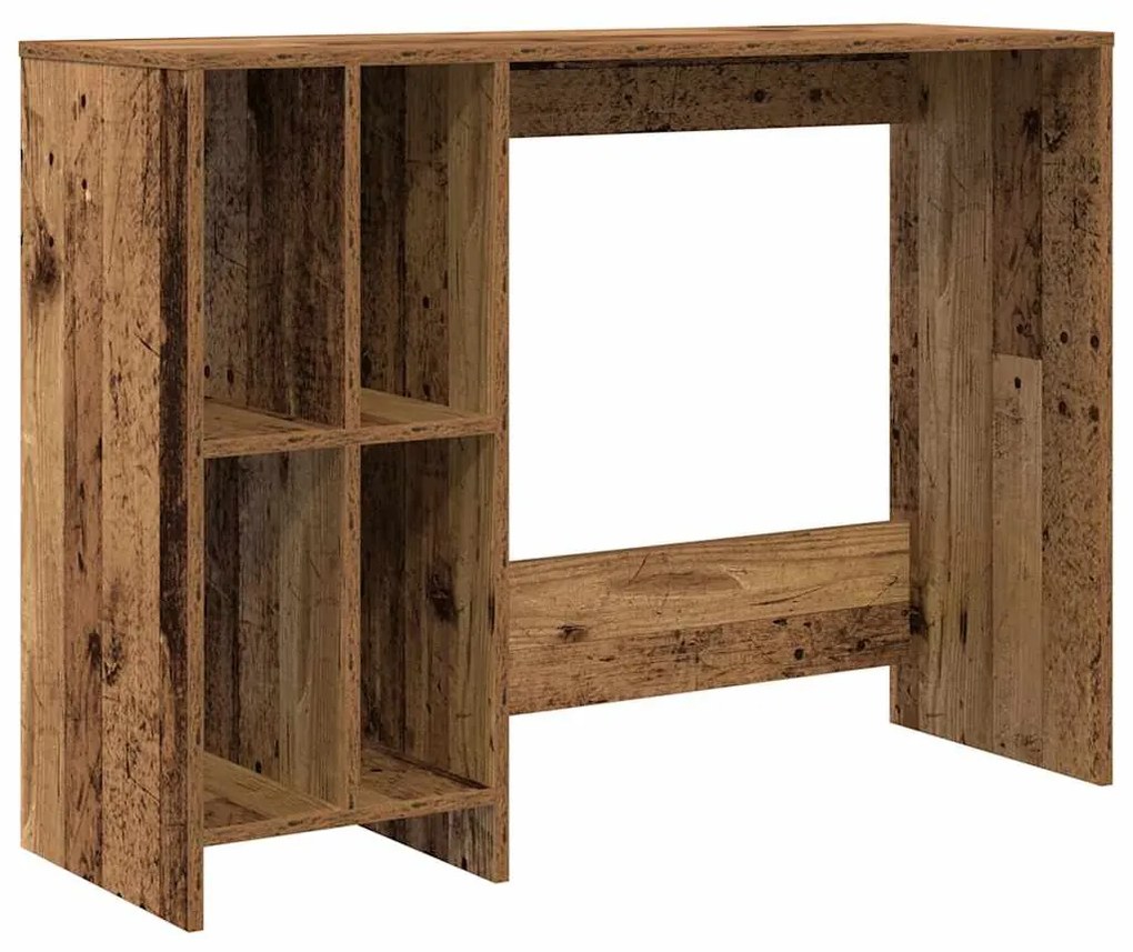 antik fa színű szerelt fa íróasztal 102,5 x 35 x 75 cm