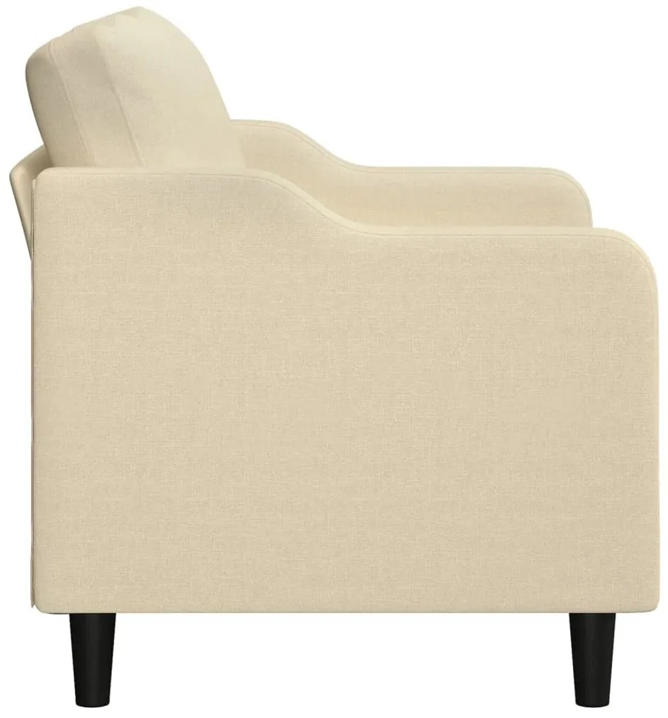 vidaXL kétszemélyes krémszínű szövetkanapé 140 cm
