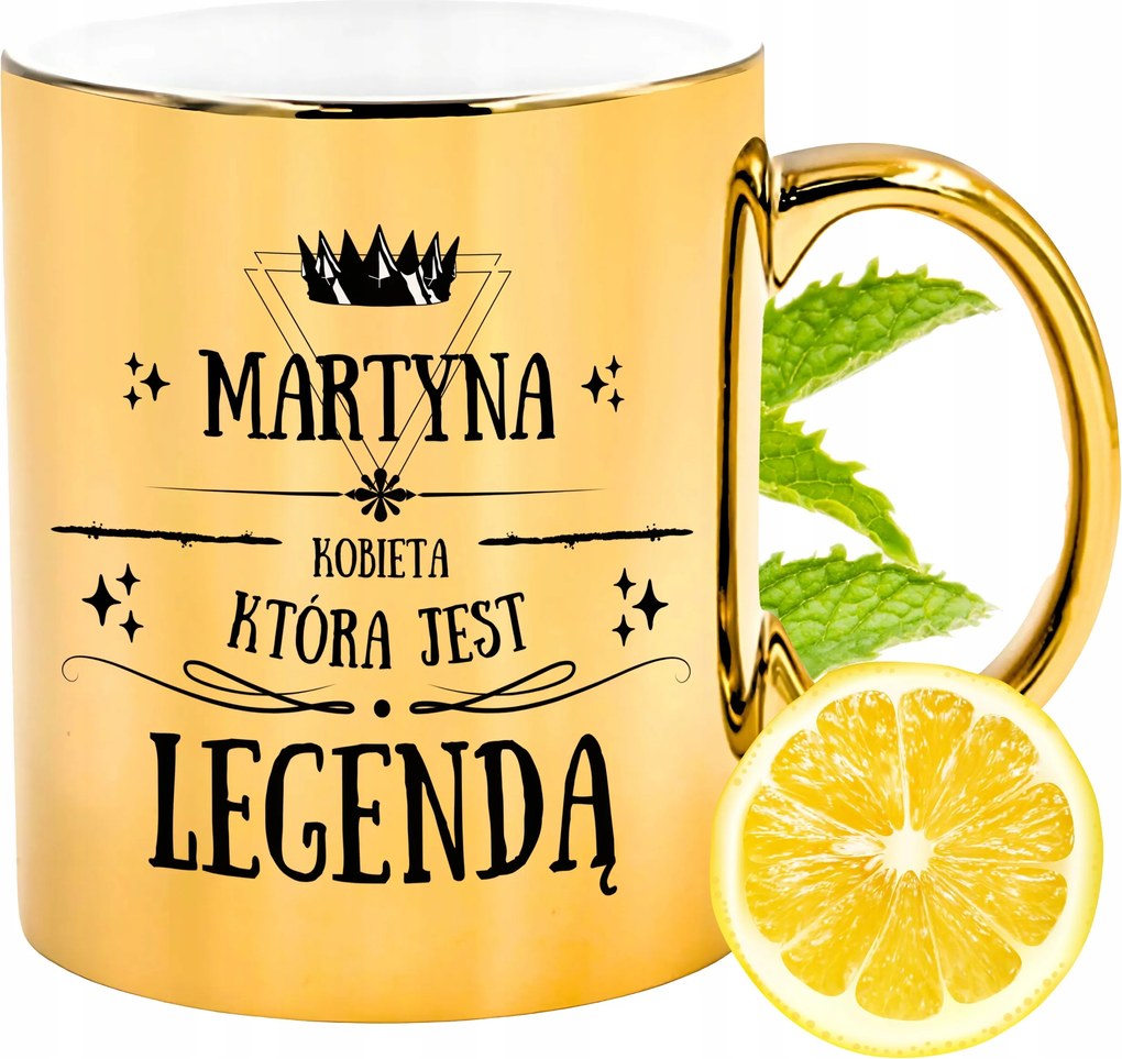 Prémium Arany Csillogó Bögre Martina Ajándék Nyomtatott Fotóval