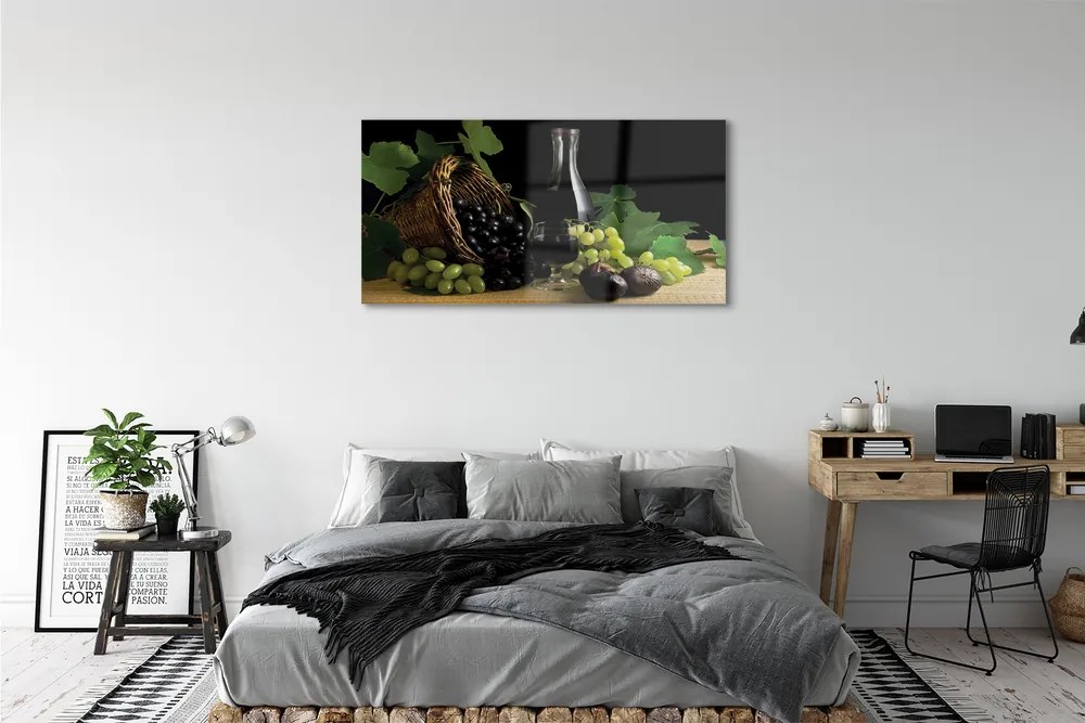 Üvegképek Trash bor szőlőlevél 120x60cm