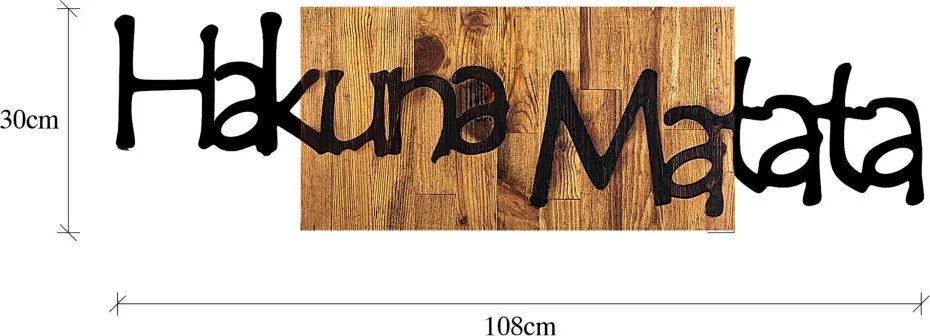Hakuna Matata 4 fa-fém faldekoráció