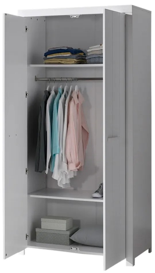 Erik fehér ruhásszekrény, szélesség 99 cm - Vipack