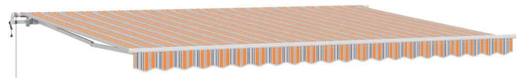 Automatikus Behúzható Napellenző Többszínű Csíkos 500x300 cm