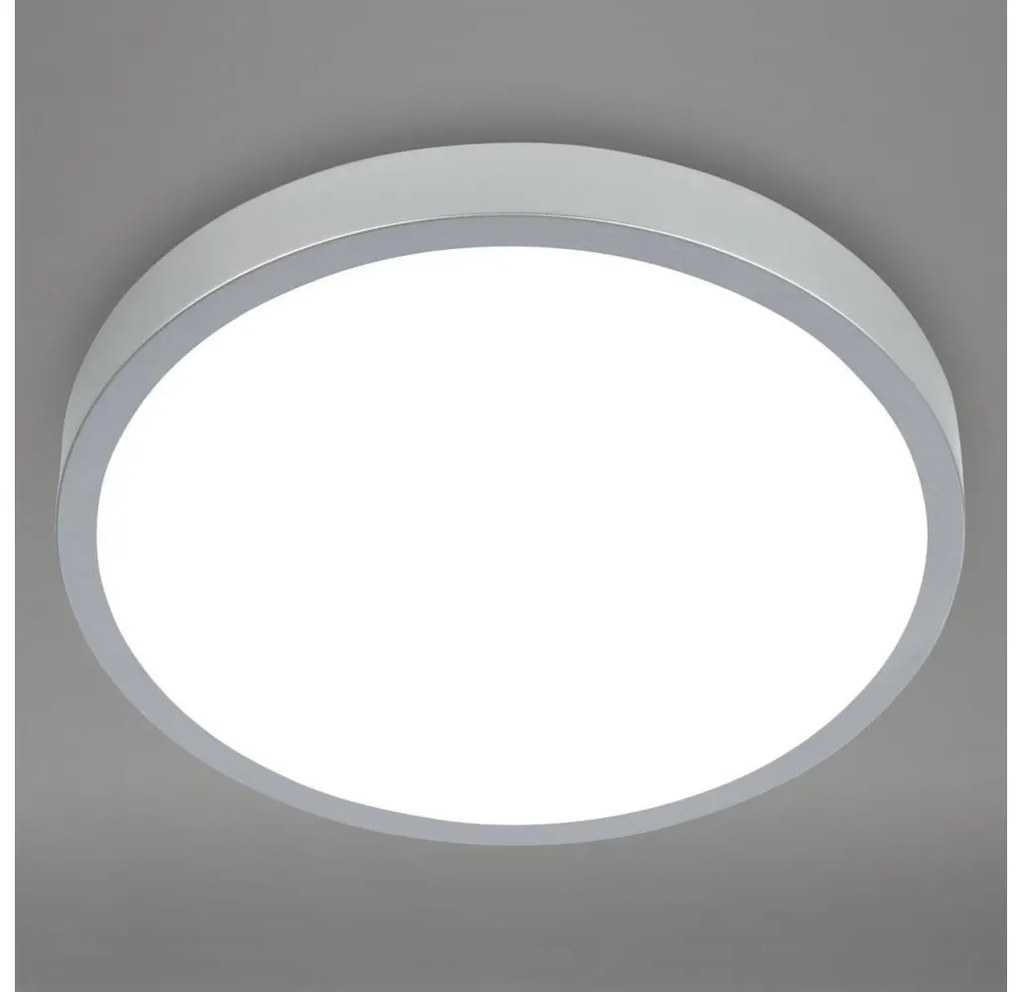 Briloner 3709-014 - LED RGBW Dimmelhető mennyezeti lámpa LED/22W/230V ezüst + távirányító